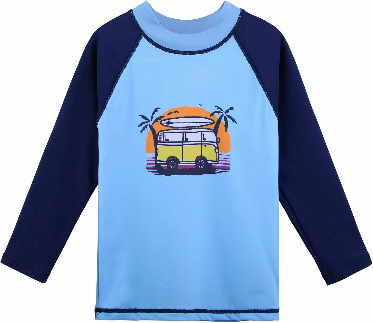 TFJH E 2PCS Kids Boys Long Sleeve Swimsuit UPF 50  UV Sun Protective Swimwear