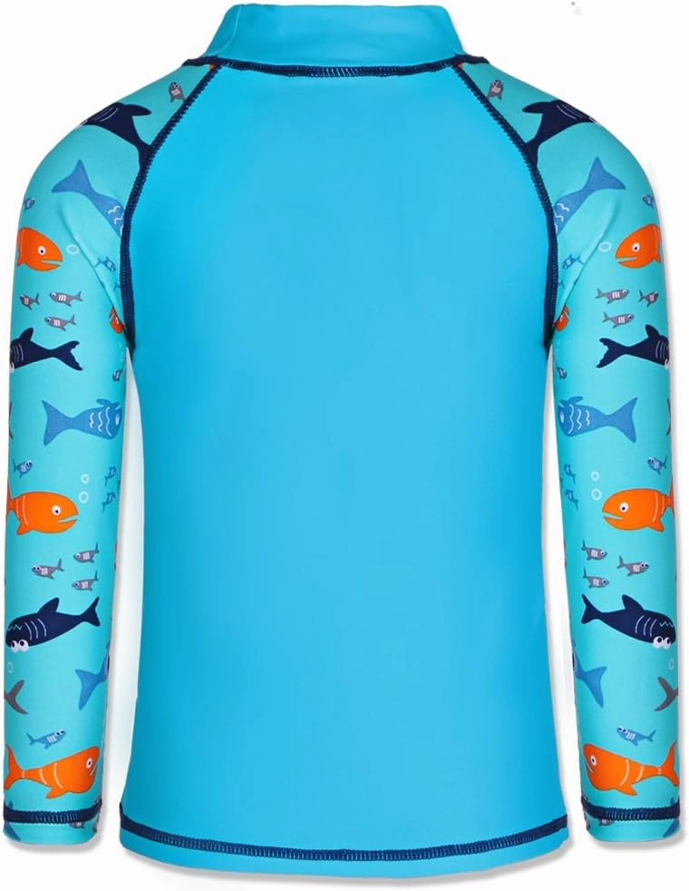 TFJH E 2PCS Kids Boys Long Sleeve Swimsuit UPF 50  UV Sun Protective Swimwear