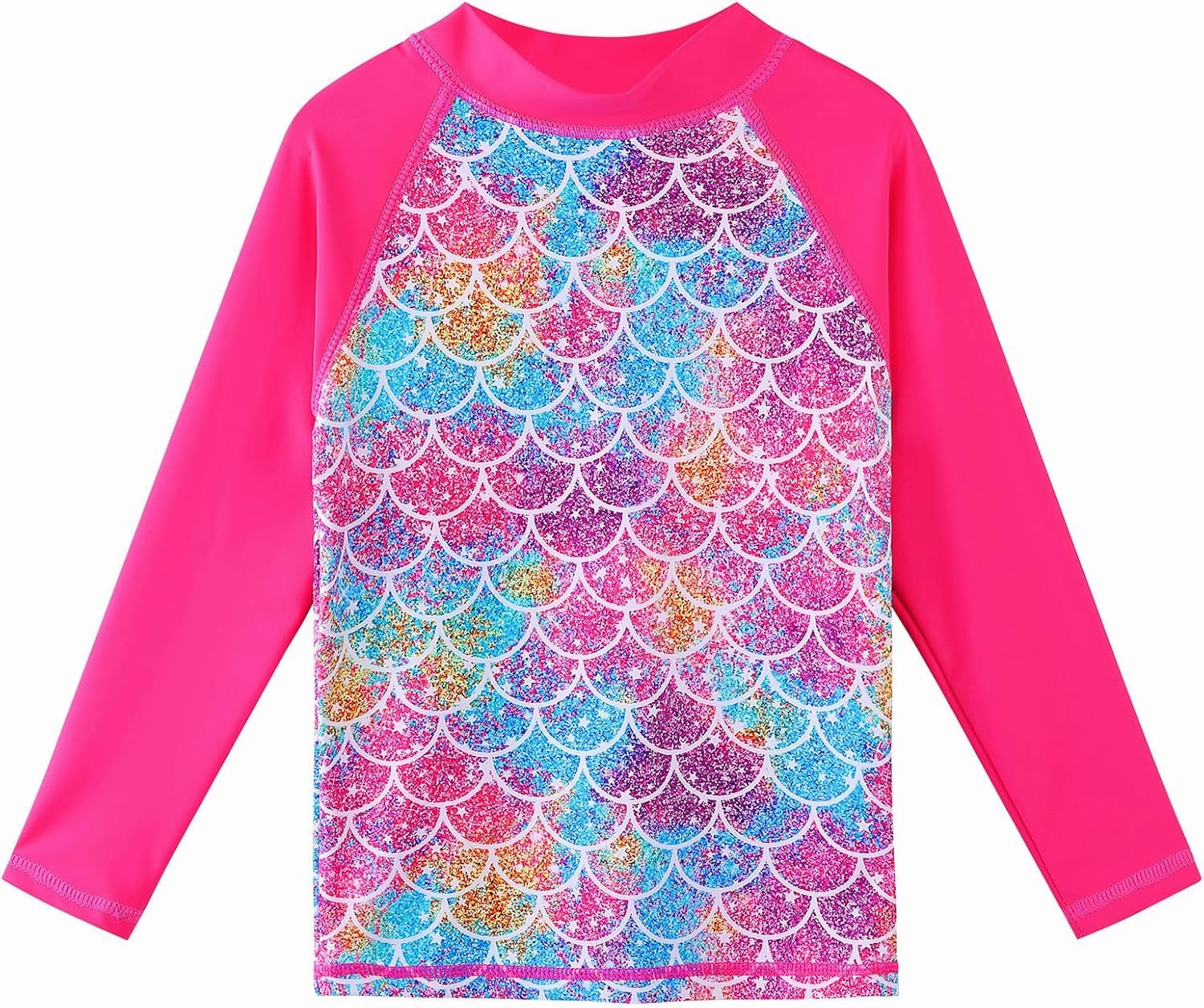 TFJH E Girls Long Sleeve Swimsuit Two Piece Swimwear 3-12 Years UPF 50  Sunsuits