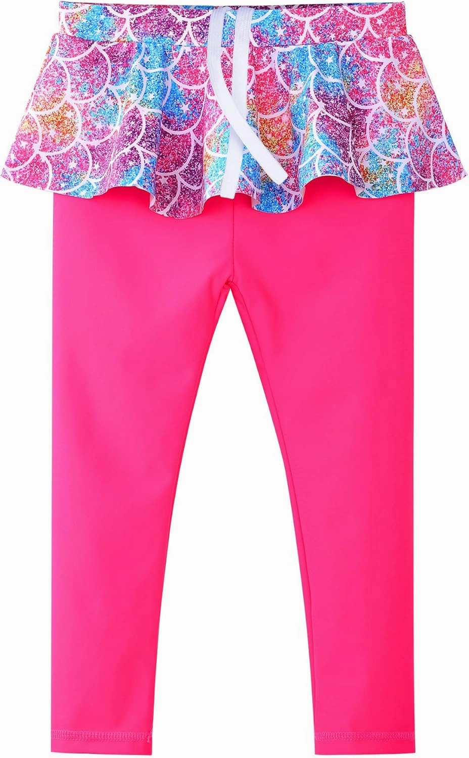TFJH E Girls Long Sleeve Swimsuits Skirt 2-Pieces Rash Guard Set Sun Protection UV 50 