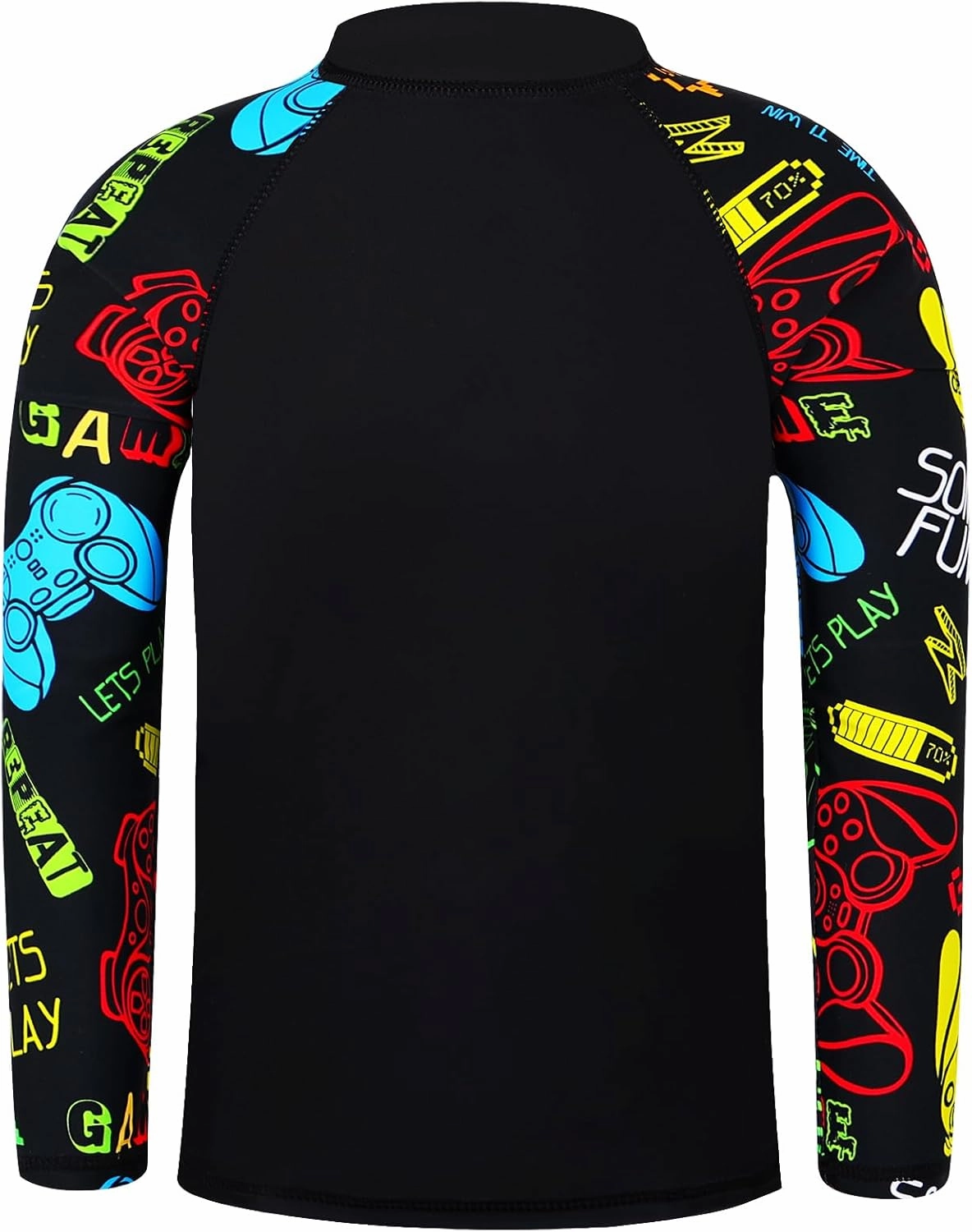 TFJH E Kids Boys UPF 50  UV Swimwear Sun Protective Long Sleeve Two Piece Swimsuit