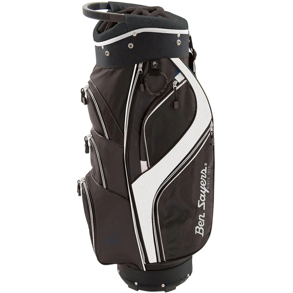 The Choice is Clear Ben Sayers Deluxe Cart Bag - Black/White Steal the Spotlight, Low compression golf balls