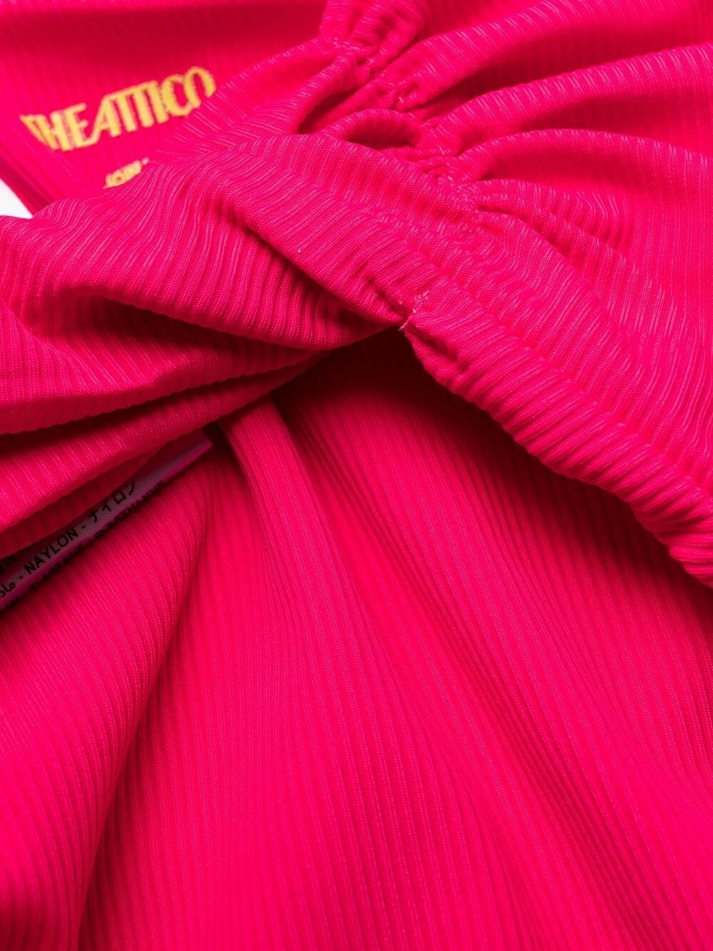 THE ATTICO Knot-Detail High-Waited Bikini Briefs in Pink