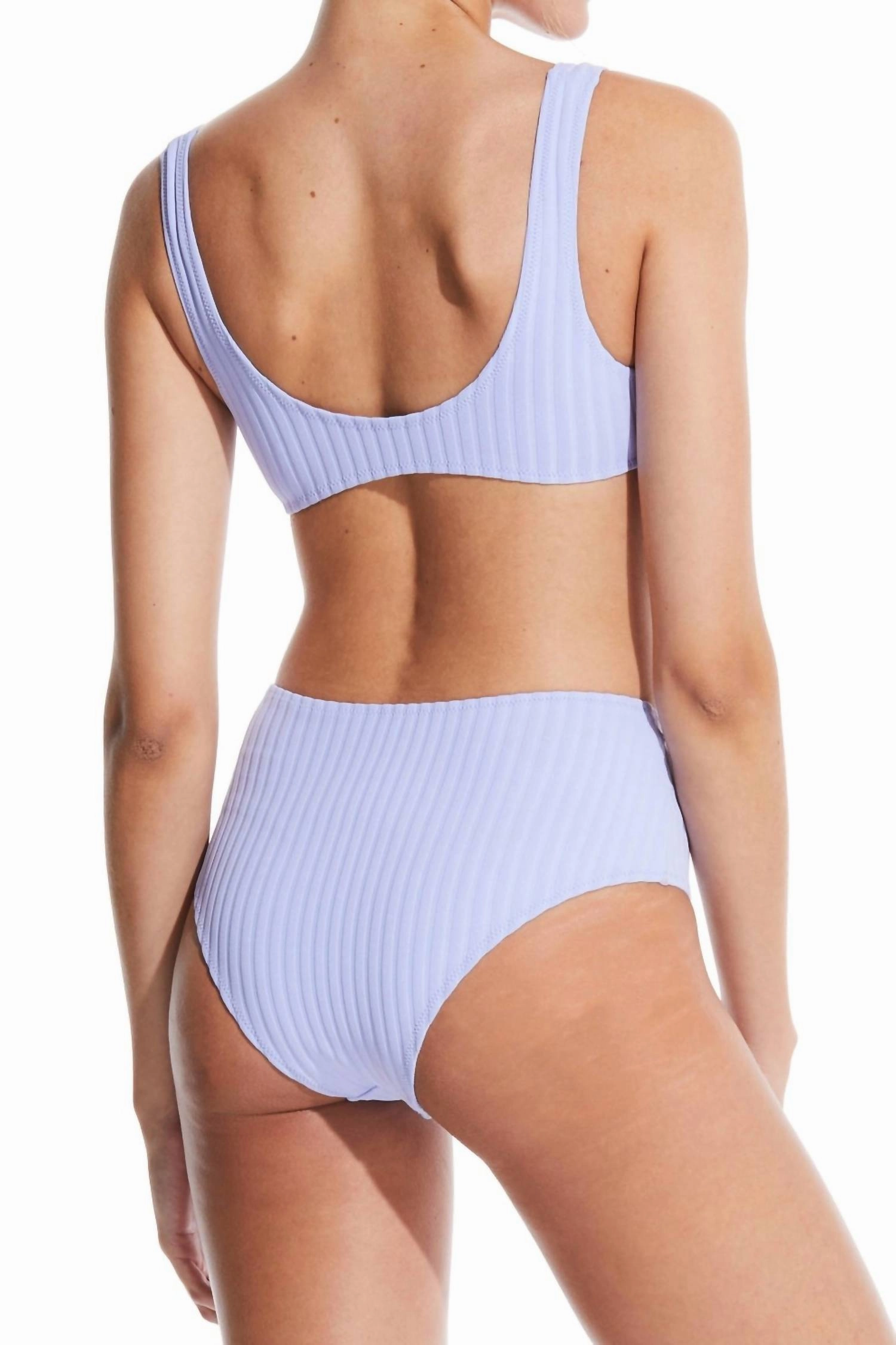 The Cora Bottom In Solid Rib Wisteria
