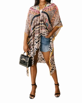 The Dreamer In Me Kimono In Brown Multi