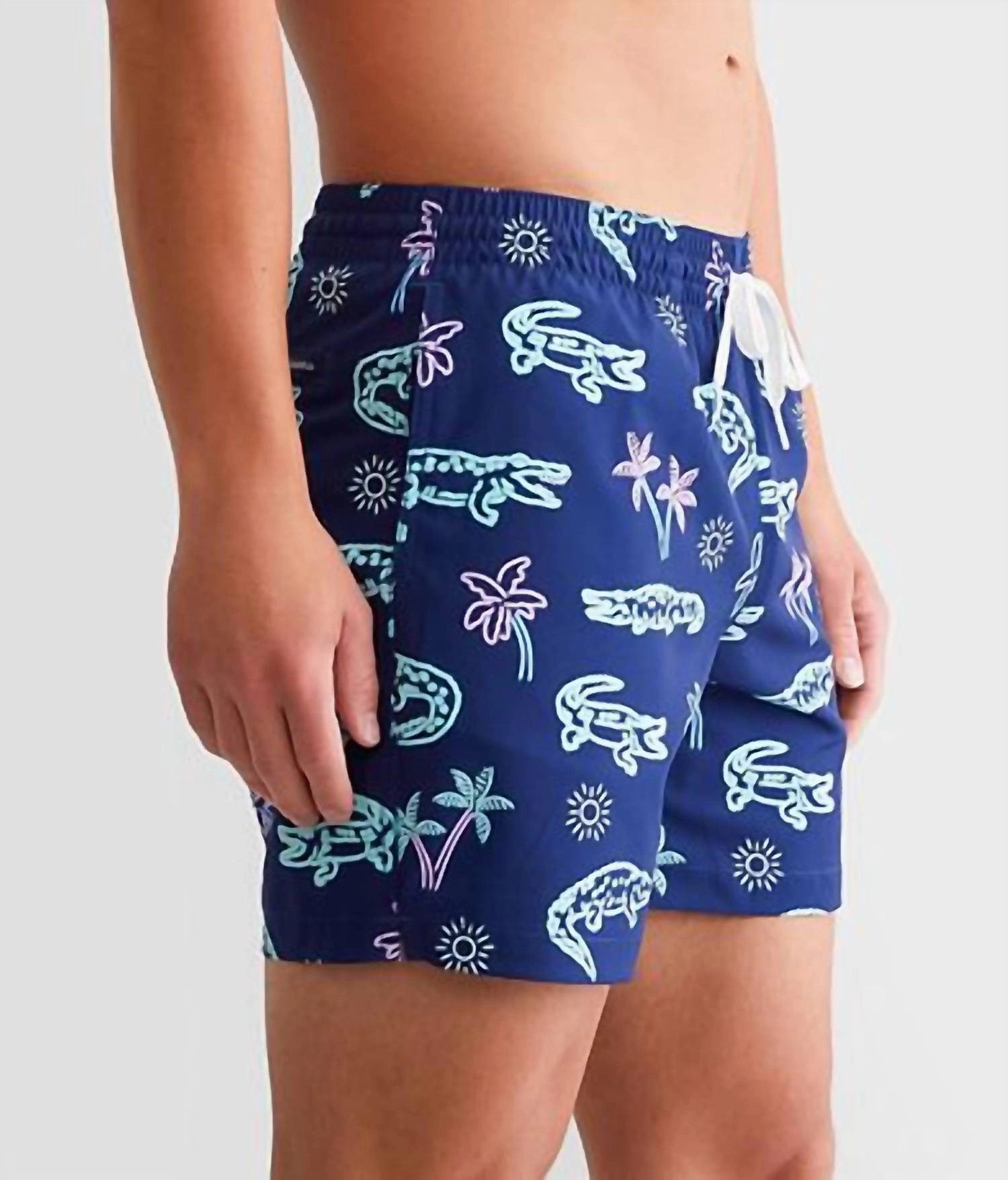 The Neon Glades 7" Swim Trunk In Navy