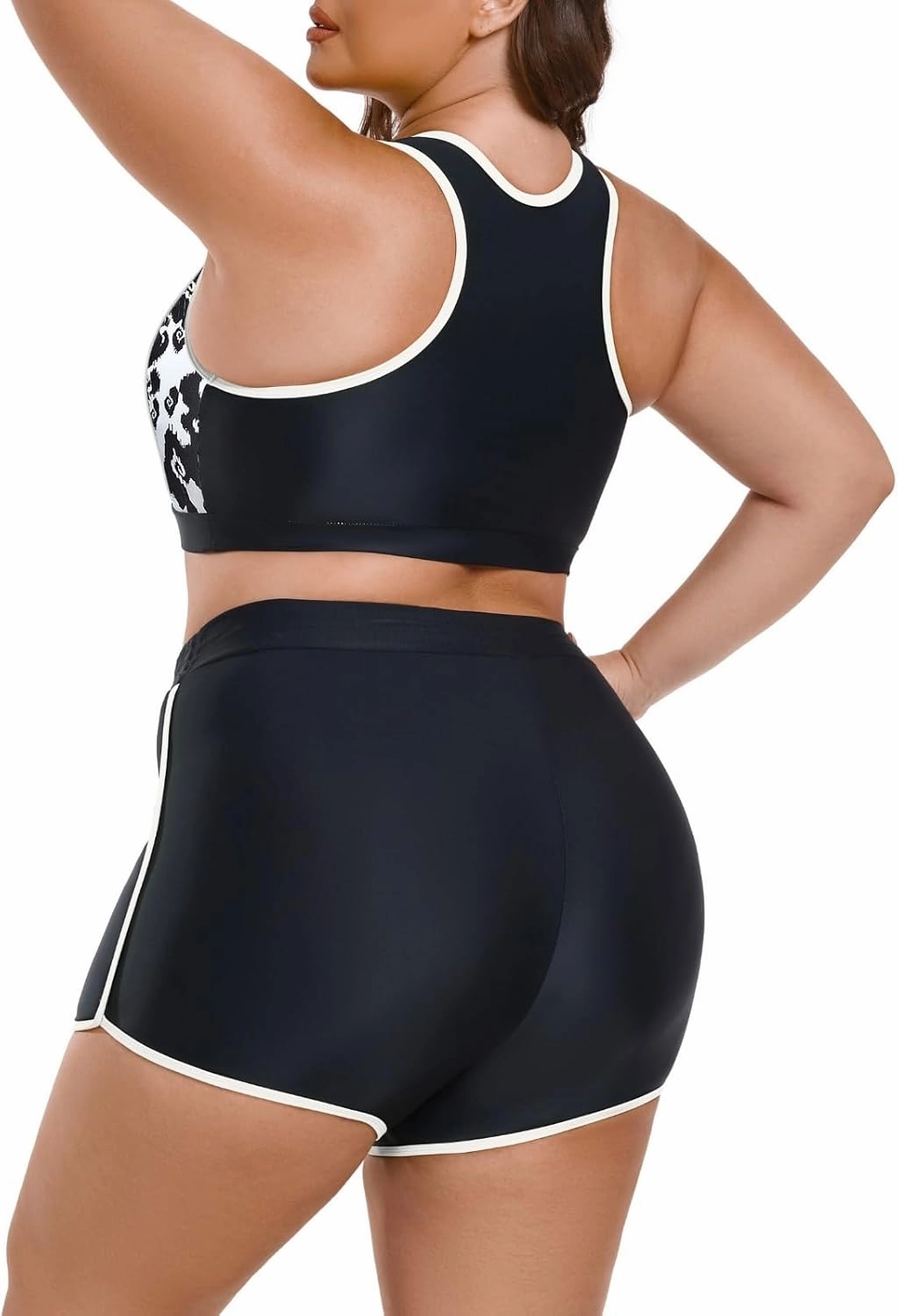 Theenkoln Womens Plus Size Bikini: Two Piece High Waisted Bathing Suit Sporty Modest Tummy Control Swimsuit
