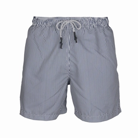 Thin Swim Trunk In Blue Stripes