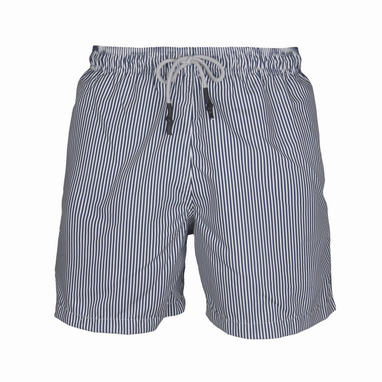 Thin Swim Trunk In Blue Stripes