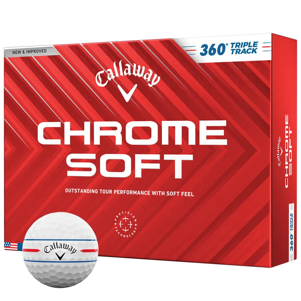 This Just In Callaway Chrome Soft 360 Triple Track Golf Balls - White - 12 Pack Unlock the Deal, Novelty golf head covers