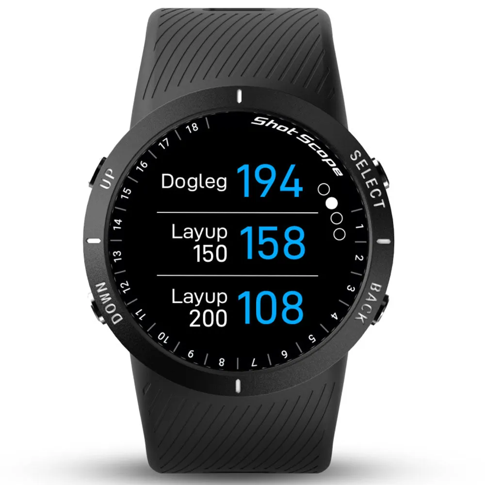 Shot Scope V5 Golf GPS Watch - Black, Golf shaft flex chart, Titleist Pro V1 golf balls, TaylorMade golf clubs