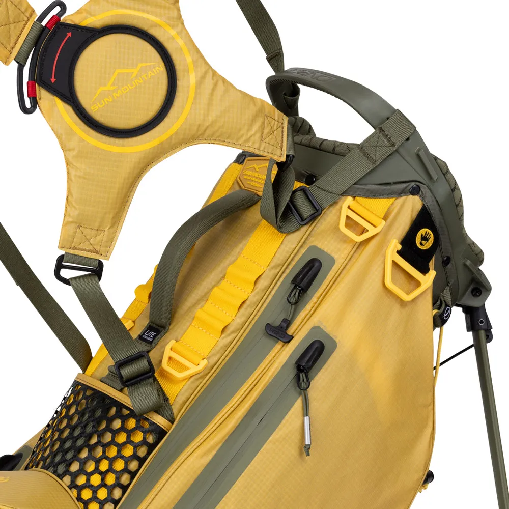 Sun Mountain H2NO Lite 4-Way Waterproof Stand Bag - Moss/Gold/Taxi, Golf chipping net