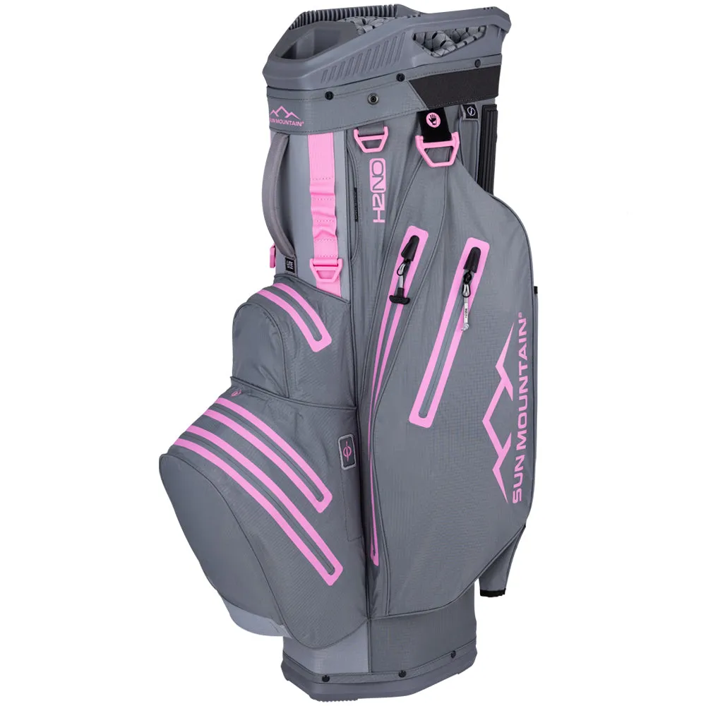 This Just In Sun Mountain H2NO Lite Waterproof Cart Bag - Nickel/Cadet/Pink Refined for You, Adjustable golf driver