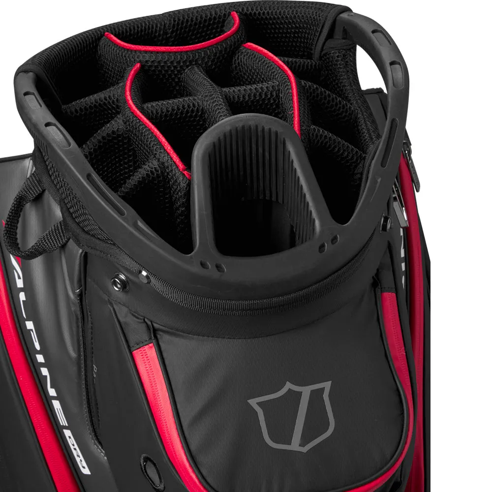 Wilson Alpine Dry Waterproof Cart 14 Bag - Black/Grey/Red, Golf tournament gifts