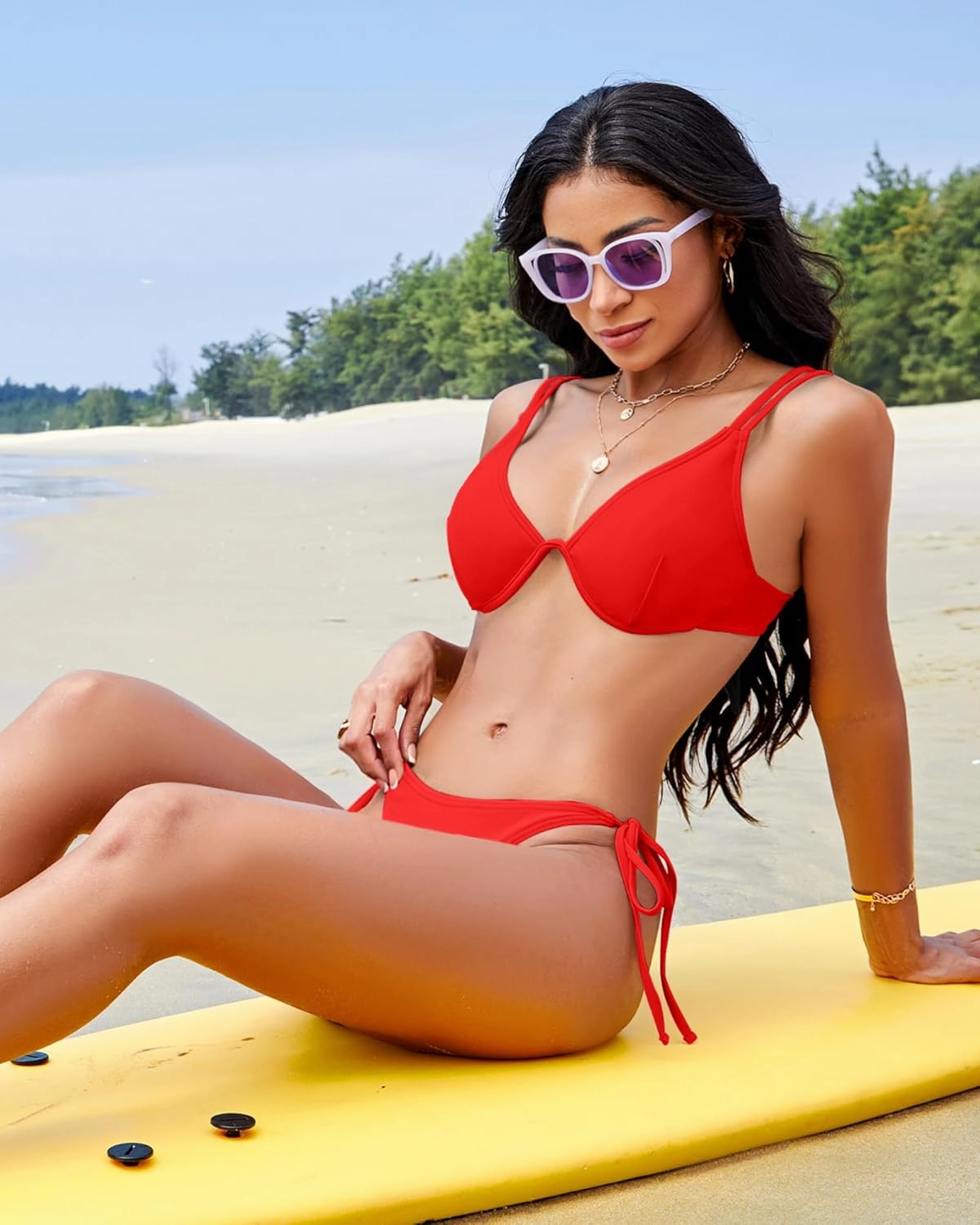 Thong Bikini Sets Women Underwire Two Piece Swimsuit Teens Bathing Suit Triangle Bikini Top Modest Swim Suits 2025