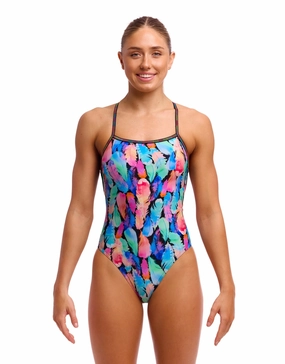 Tickle Torture Strapped In Swimsuit - Multi