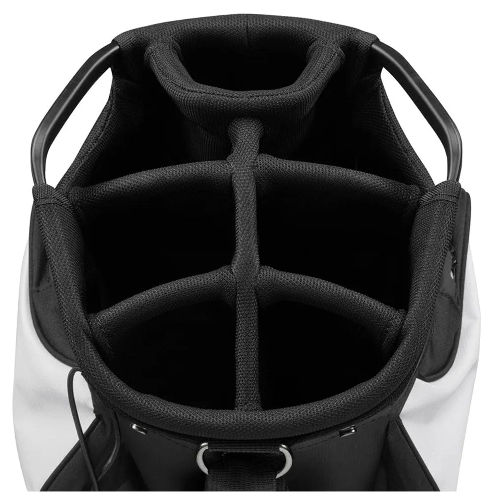 Mizuno Light Weight 7-Way Cart Bag - White/Black, Golf bag rain cover, Golf shaft flex chart, Golf cart accessories