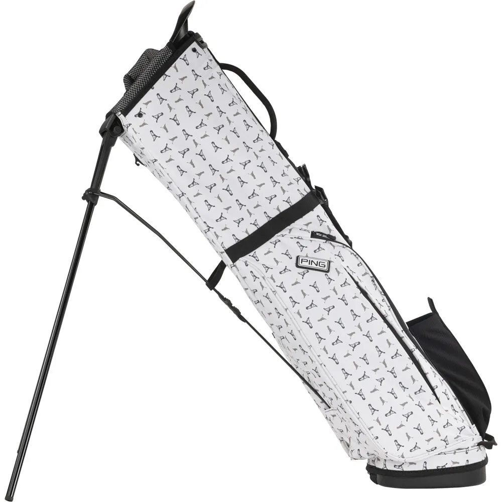 Ping Moonlander 244 Stand Bag - White/Mr Ping, Golf gear for seniors, Summer golf shoes