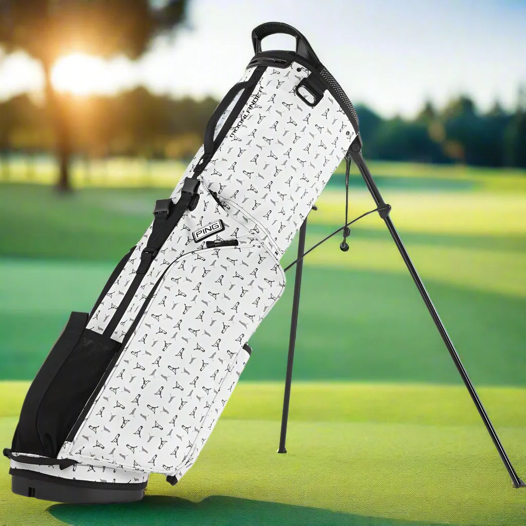 Ping Moonlander 244 Stand Bag - White/Mr Ping, Eco-friendly golf tees, Golf alignment sticks, Golf scorecard holder