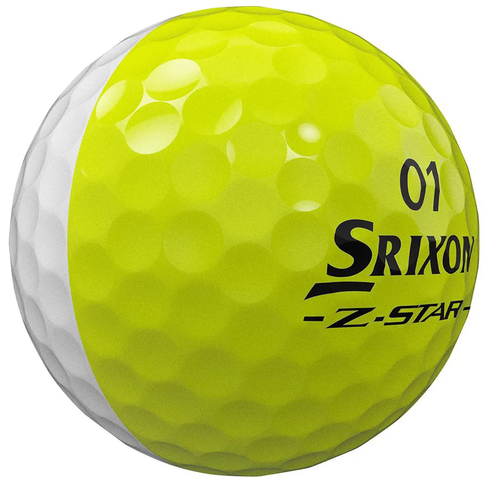 Srixon Z-Star Divide Golf Balls - White/Yellow - 12 Pack, Recycled golf balls