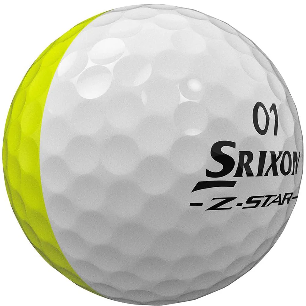 Srixon Z-Star Divide Golf Balls - White/Yellow - 12 Pack, Golf cart bag with 14 dividers, Golf putter for beginners
