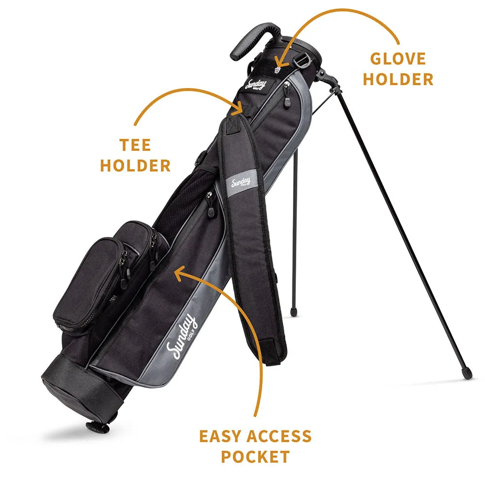 Sunday Golf Loma Pencil Stand Bag - Matte Black, Summer golf shoes, Golf shoes for plantar fasciitis, Clearance golf clubs