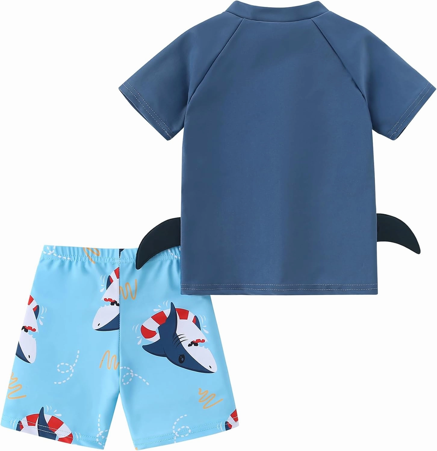 Toddler Boy Swimsuit 3 Piece Boys Swim Set Short Sleeve Boys Swim Shirt Boys Swim Trunks Rash Guard Bathing Suits
