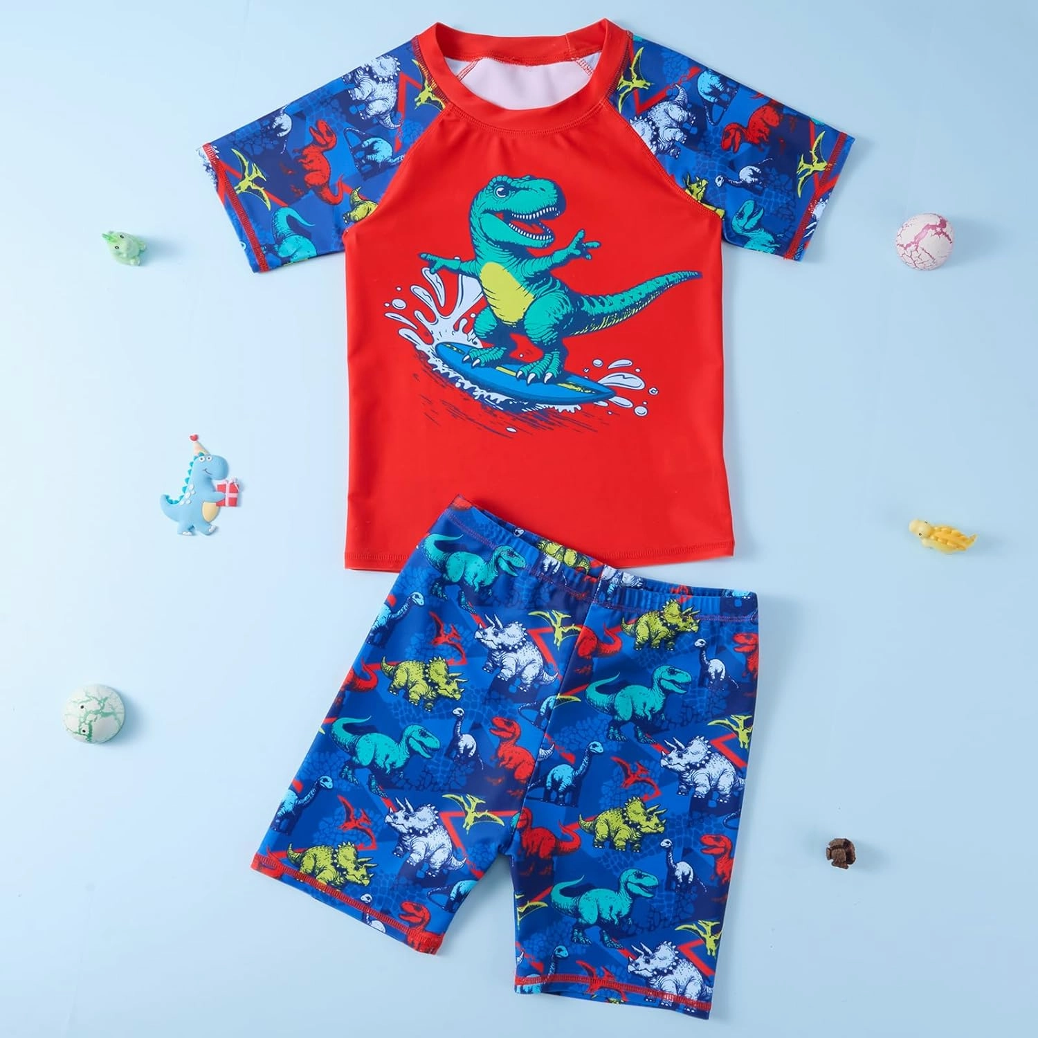 Toddler Boy Swimsuit Kids Swimsuit Boys Two Pieces Shark Swimsuit Toddler Rash Guard and Trunk