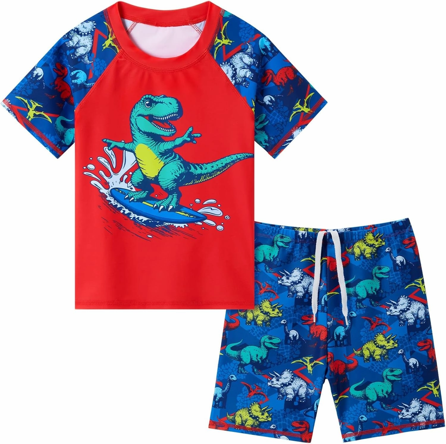 Toddler Boy Swimsuit Kids Swimsuit Boys Two Pieces Shark Swimsuit Toddler Rash Guard and Trunk