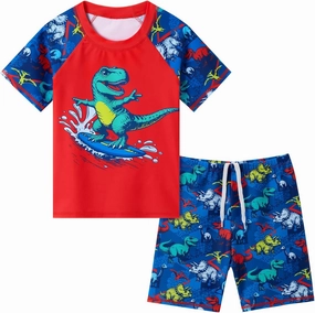 Toddler Boy Swimsuit Kids Swimsuit Boys Two Pieces Shark Swimsuit Toddler Rash Guard and Trunk