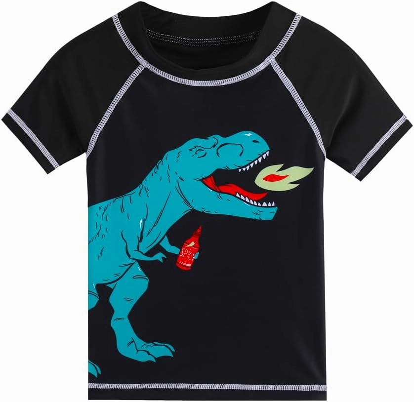 Toddlers and Baby Boys' 3-Piece Rash Guard Swimsuits Kids Long Sleeve Sunsuit Swimwear Sets
