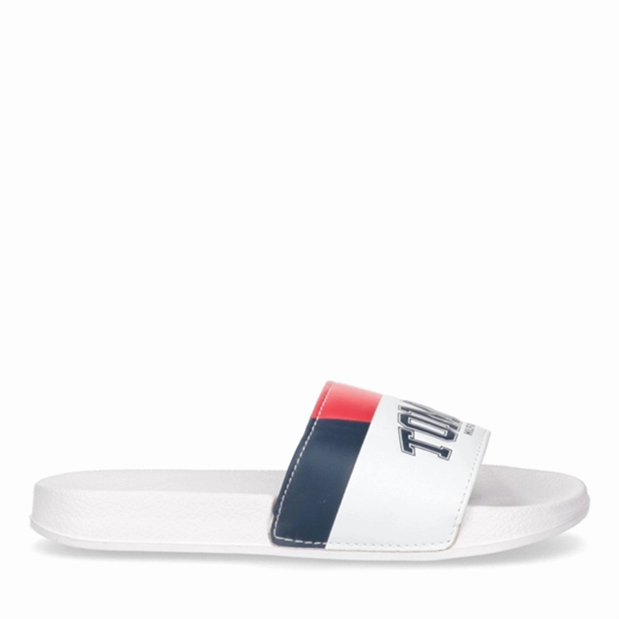 Tommy Hilfiger Varsity Print Pool Slide White