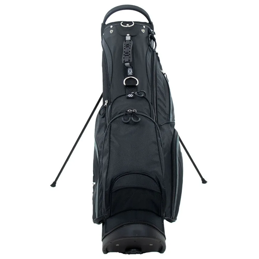 Ben Sayers DLX Stand Bag - Black/Grey, Golf organizer for car, Novelty golf head covers, Yellow golf balls
