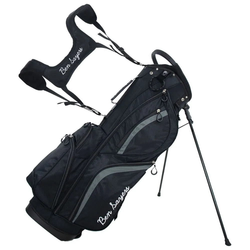 Too Good to Miss Ben Sayers DLX Stand Bag - Black/Grey Fresh Drop, Golf alignment sticks, Left-handed golf putters