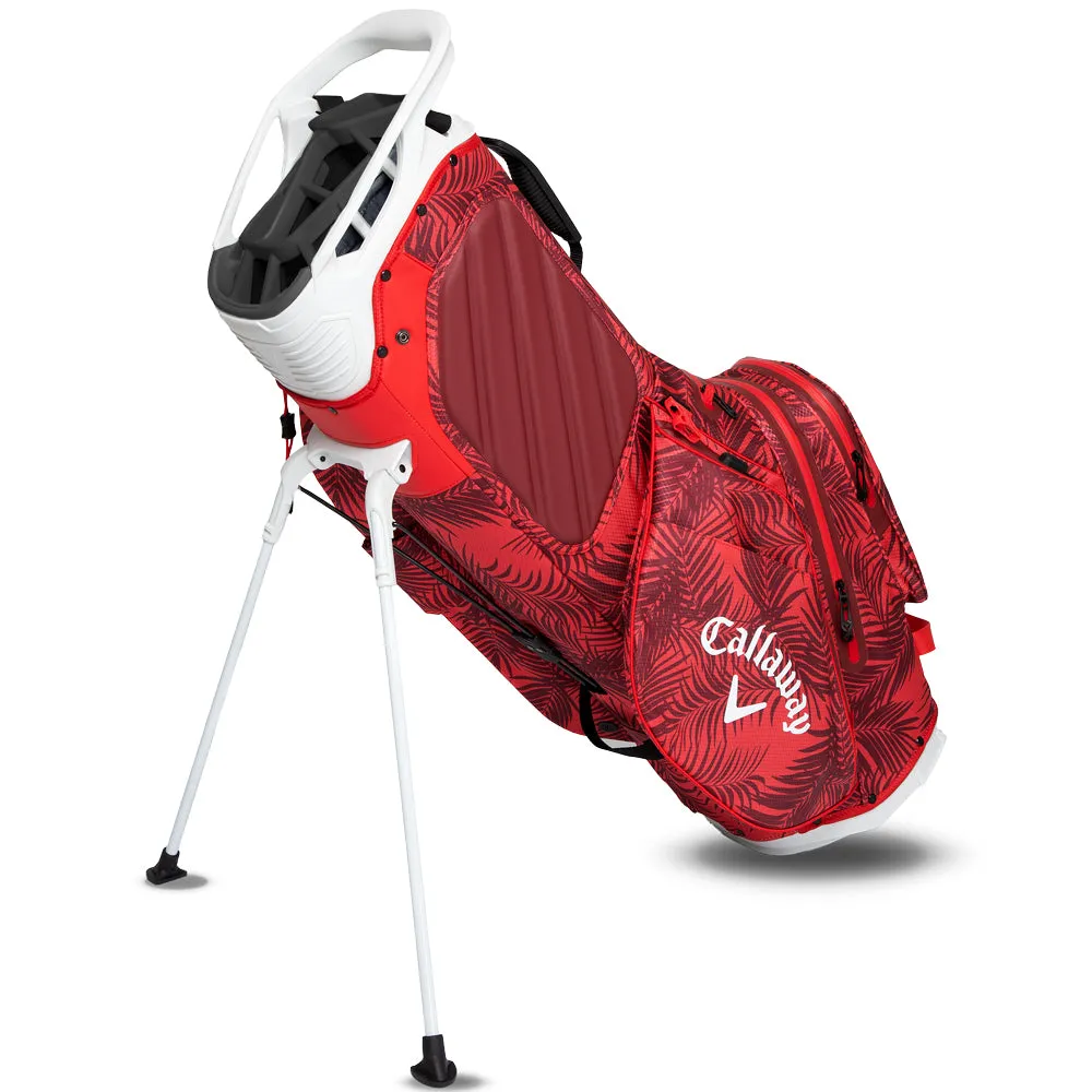 Callaway Fairway 14 HD Waterproof Stand Bag - Red Palms/Light Grey, Golf chipping net