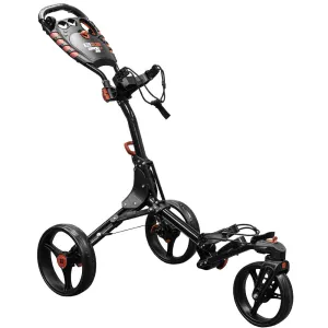 Too Good to Miss EzeGlide Compact  360 3-Wheel Push Trolley - Black/Red Instant Classic, Funny golf gifts, Portable golf net