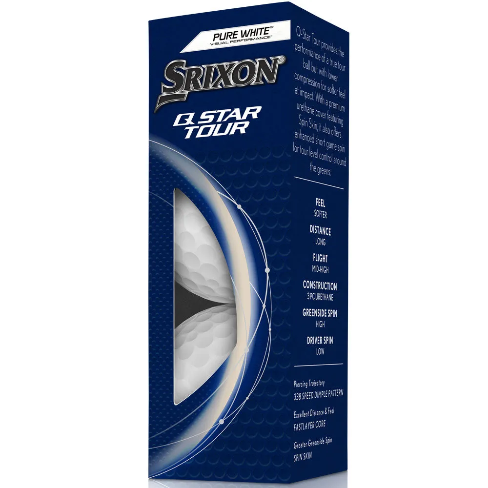 Q-STAR Tour Golf Balls - Pure White - 12 Pack, Golf practice net