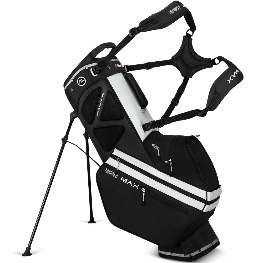 Big Max Dri Lite Hybrid Tour 2 Stand/Cart Bag - Black/Off White, Waterproof golf jacket