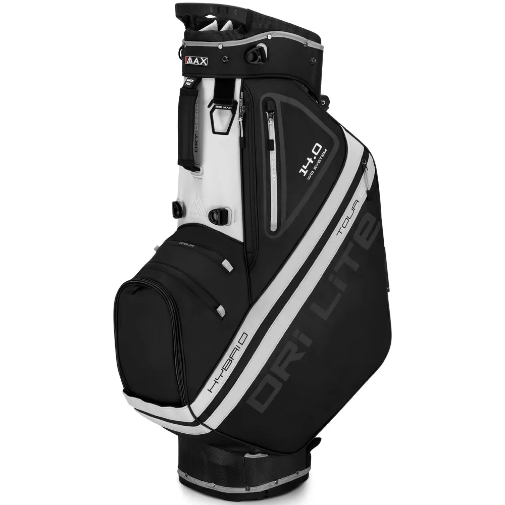 Big Max Dri Lite Hybrid Tour 2 Stand/Cart Bag - Black/Off White, Golf meme gifts