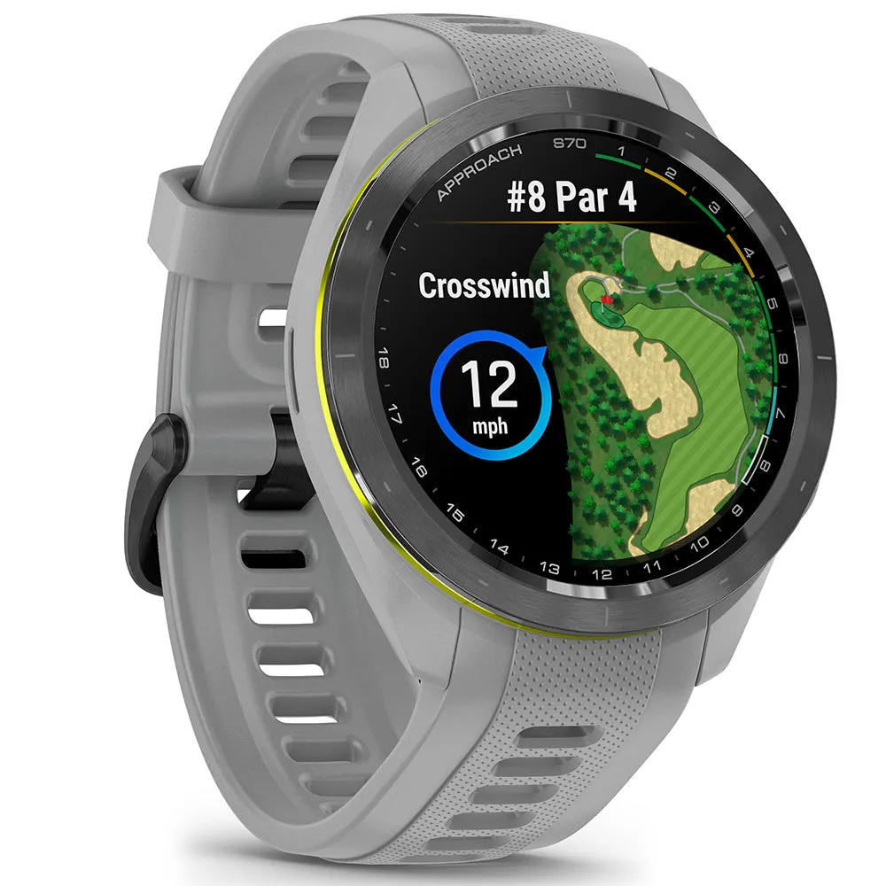 Garmin Approach S70 Golf GPS Smart Watch - Grey, Golf push cart