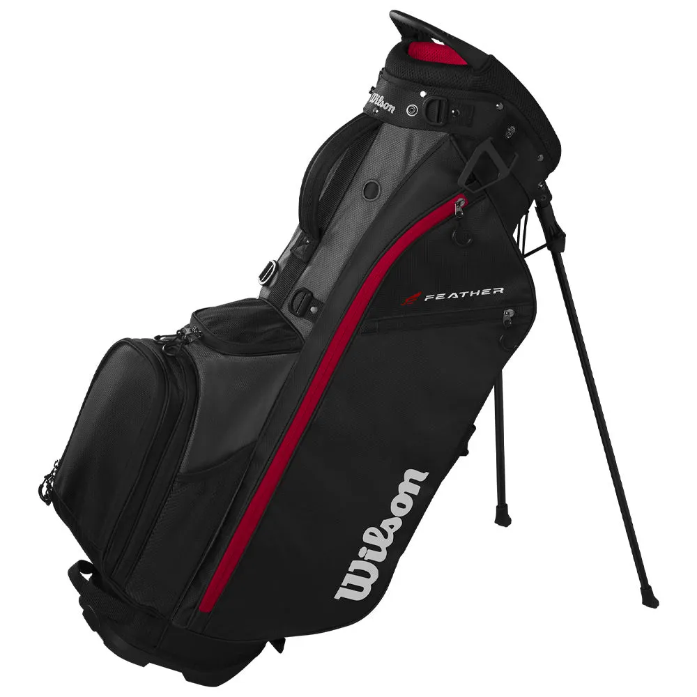 Trending Choice Wilson Feather Stand Bag - Black/Grey/Red Quick Buy, Yellow golf balls