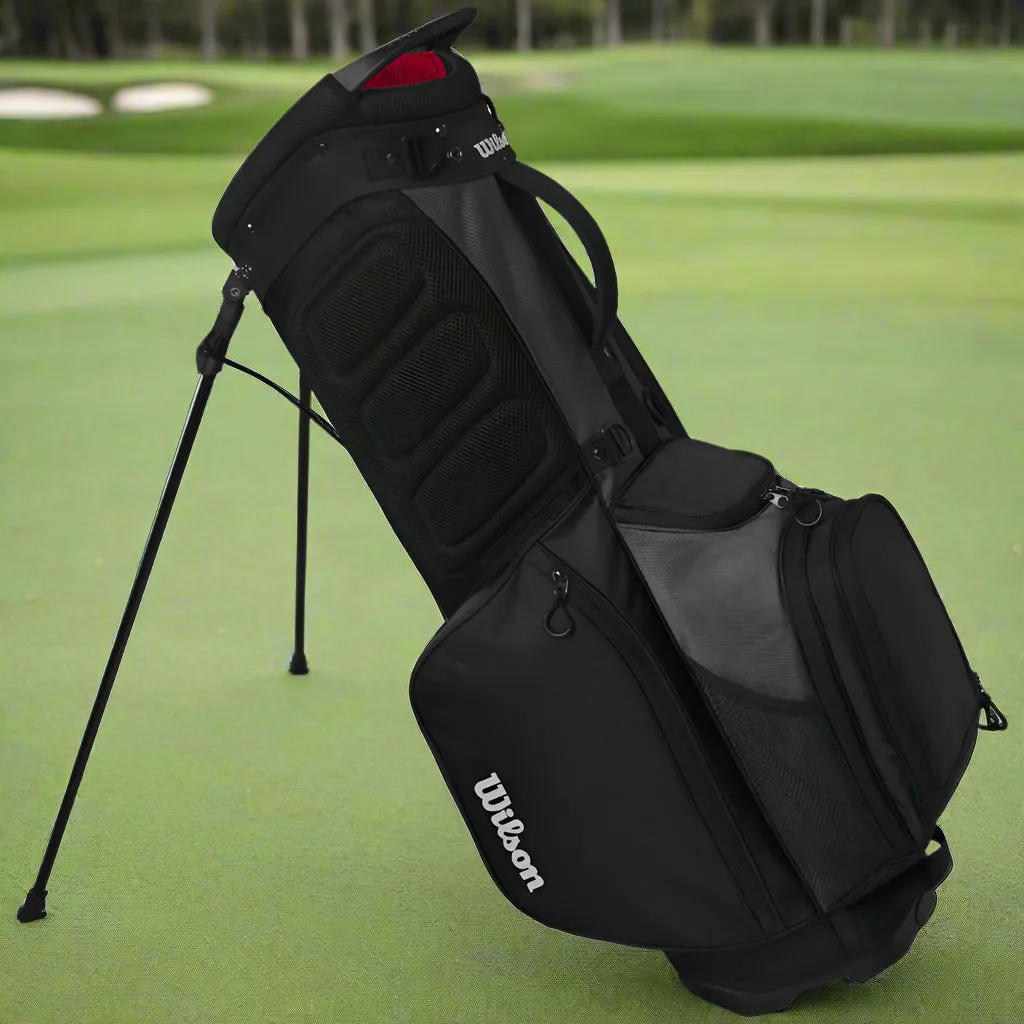 Wilson Feather Stand Bag - Black/Grey/Red, Golf push cart, Golf grip tape
