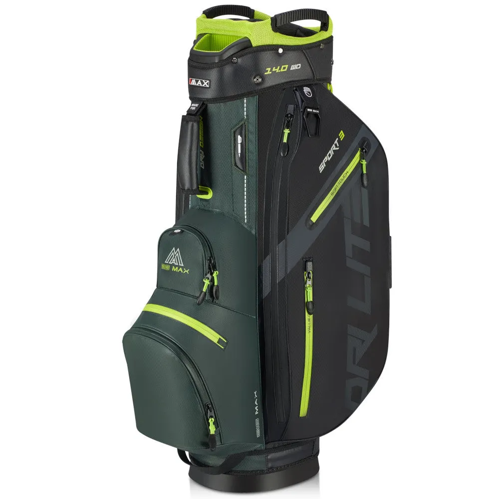 Trending Now Big Max Dri Lite Sport 3 Cart Bag - Forest Green/Black/Lime Daily Deal, Golf rain gloves, Lightweight golf shoes