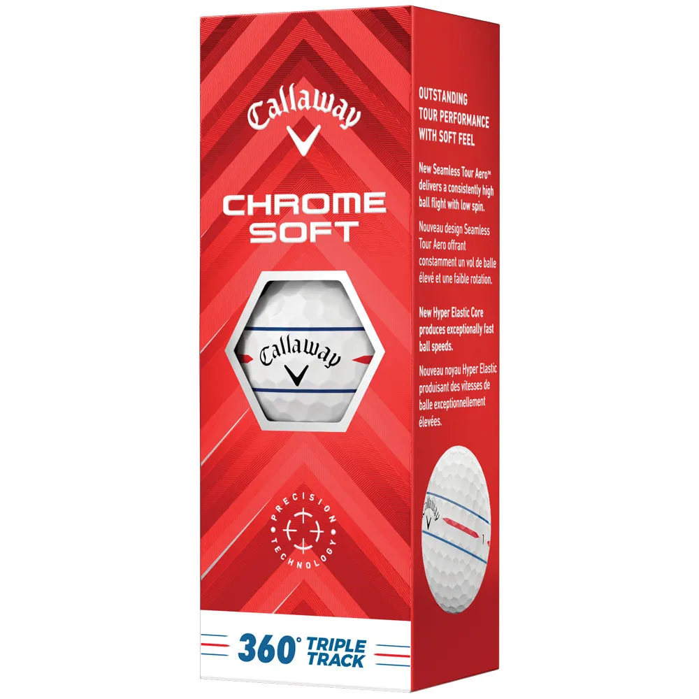 Callaway Chrome Soft 360 Triple Track Golf Balls - White - 12 Pack, Golf shoe travel bag, Low compression golf balls, Best waterproof golf shoes for walking