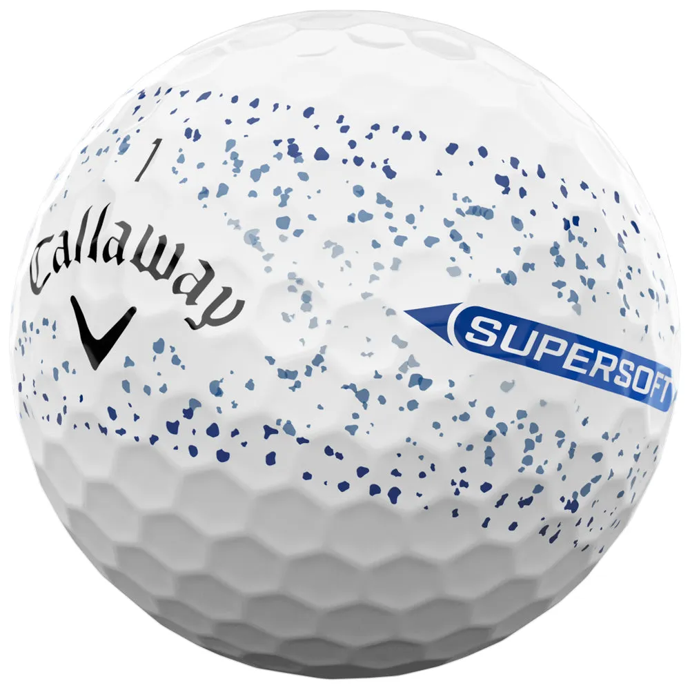 Callaway Supersoft Golf Balls - Blue Splatter - 12 Pack, Golf club regripping kit, Golf ball finder glasses