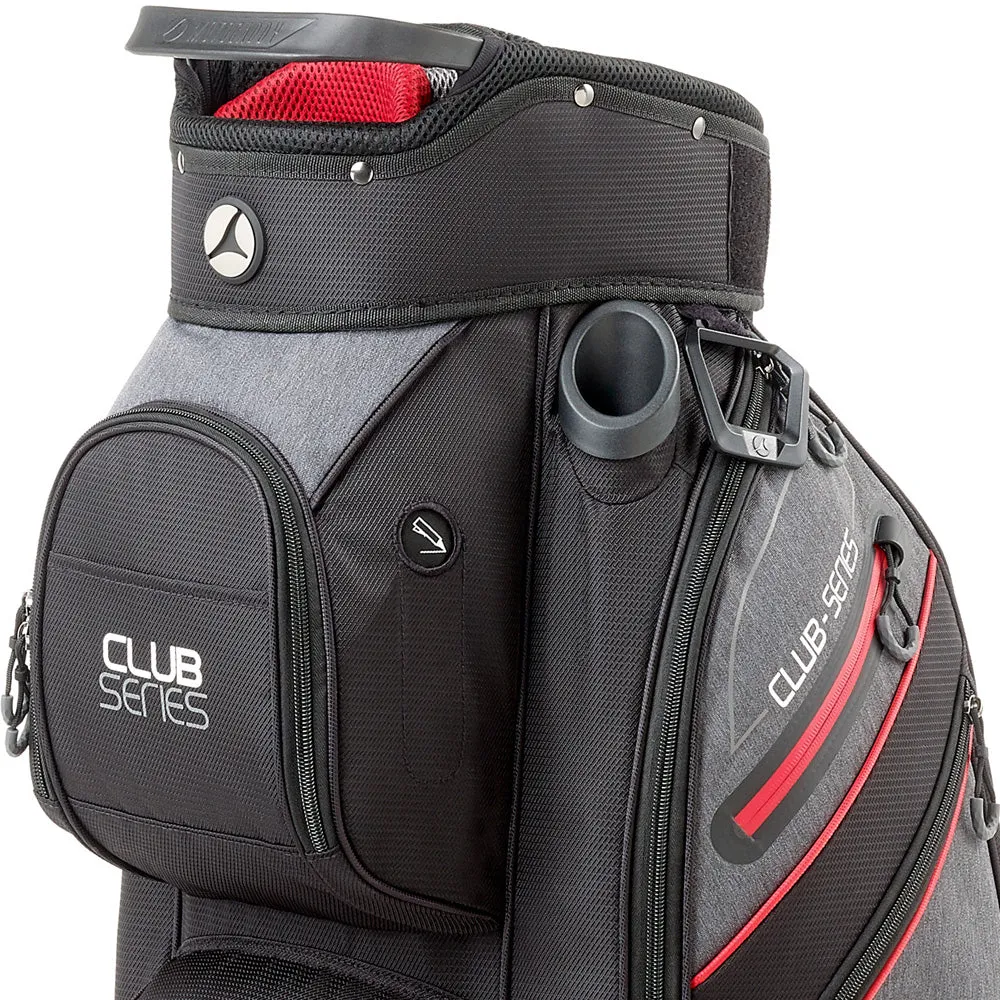 Motocaddy Club Series Cart Bag - Black/Red, TaylorMade Stealth driver, Titleist Pro V1 golf balls, Golf club fitting near me