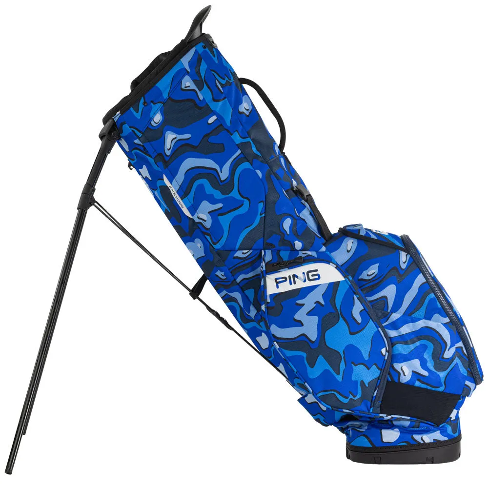 Ping Hoofer 231 Stand Bag - Blue Topo, Yellow golf balls