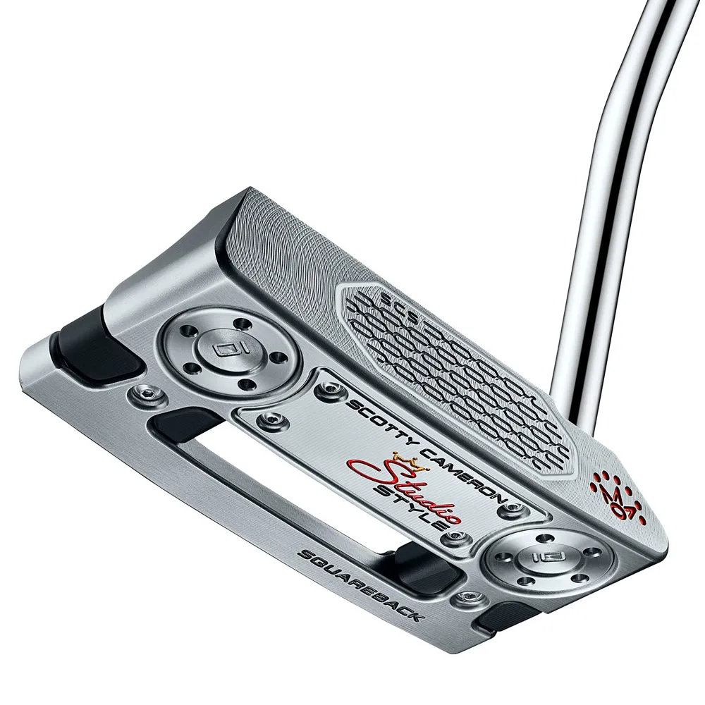 Scotty Cameron Studio Style Putter - Squareback, Airline approved golf bag, Golf belt with ball marker
