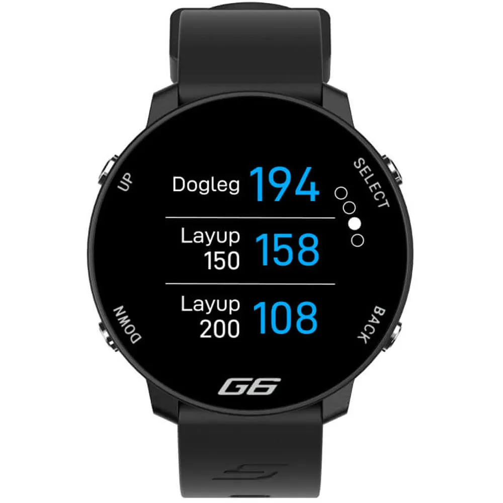 Shot Scope G6 Golf GPS Watch - Black, Black Friday golf deals, Golf bag cooler pocket