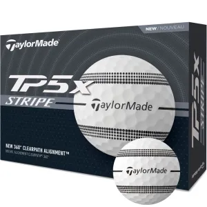 Trending Now TaylorMade TP5x Clear Stripe Golf Balls - White - 12 Pack Find Your Perfect Fit, Wide width golf shoes